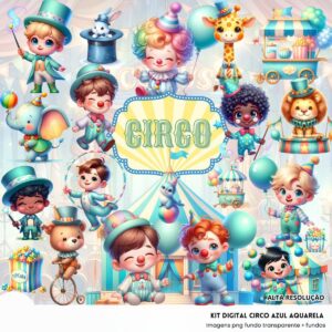 Ilustracoes Circo Azul Cute 3d Fofo Imagens Png 3