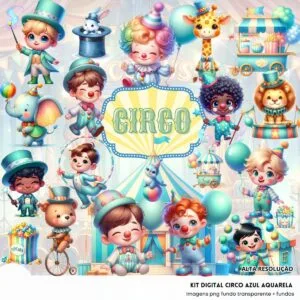 Ilustracoes Circo Azul Cute 3d Fofo Imagens Png 3