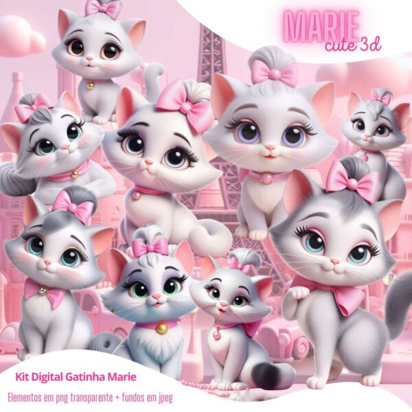Ilustrações Disney Marie Gata Branca Png Transparente Cute