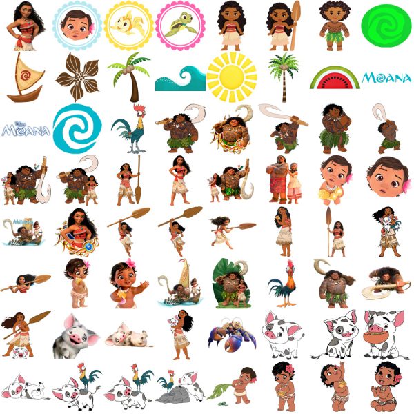 Ilustrações Disney Moana PNG Imagens Scrapbook Papelaria