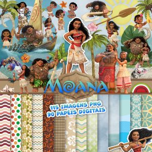Ilustrações Disney Moana PNG Imagens Scrapbook Papelaria