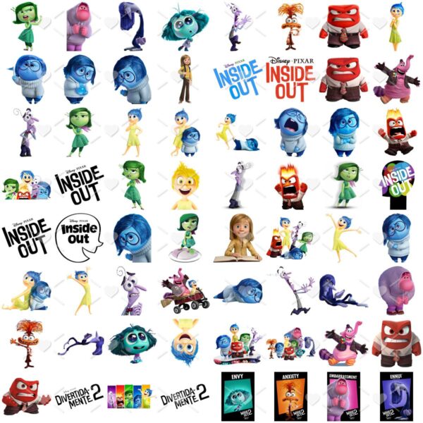 Ilustrações DivertidaMente 2 Kit Digital Png Sem Fundo