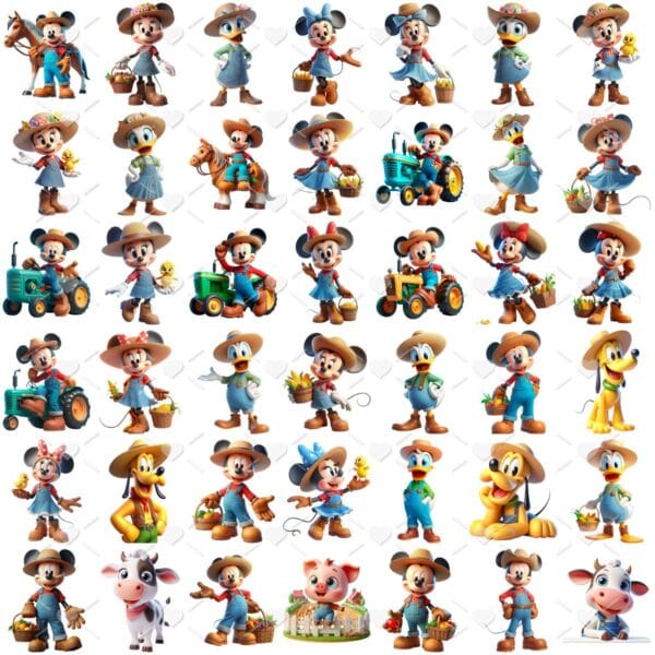 Ilustracoes Fazendinha Turma Do Mickey Png Baby Fofo 3d 2