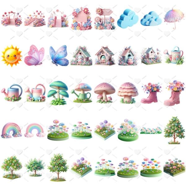Ilustrações Jardim Encantado Png Cliparts Mascotes Fofas