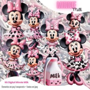 Ilustrações Minnie Rosa Milk Elementos Png Sem Fundo