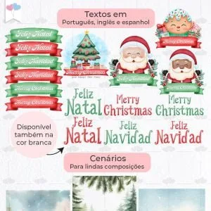 Ilustrações Natal Imagens Fofas e Frases Natalinas Em Pn