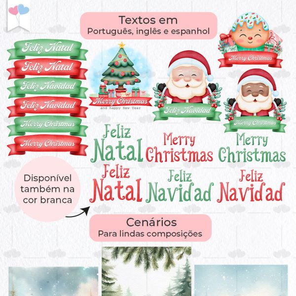 Ilustrações Natal Imagens Fofas e Frases Natalinas Em Pn