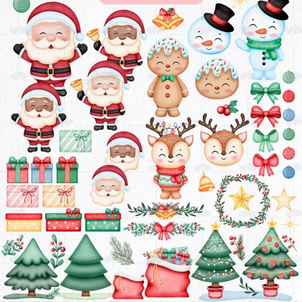 Ilustrações Natal Imagens Fofas e Frases Natalinas Em Pn