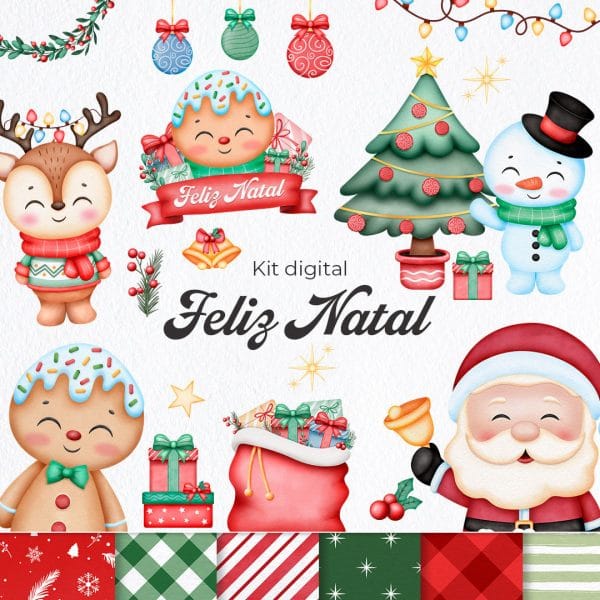 Ilustrações Natal Imagens Fofas e Frases Natalinas Em Pn