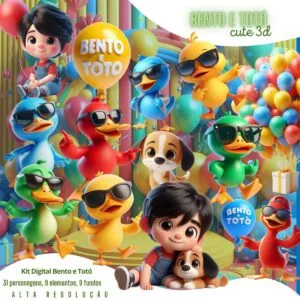 Ilustrações Png Bento e Totó Patinho Cãozinho Bebês Cute 7 Ilustrações Png Bento e Totó Patinho Cãozinho Bebês Cute