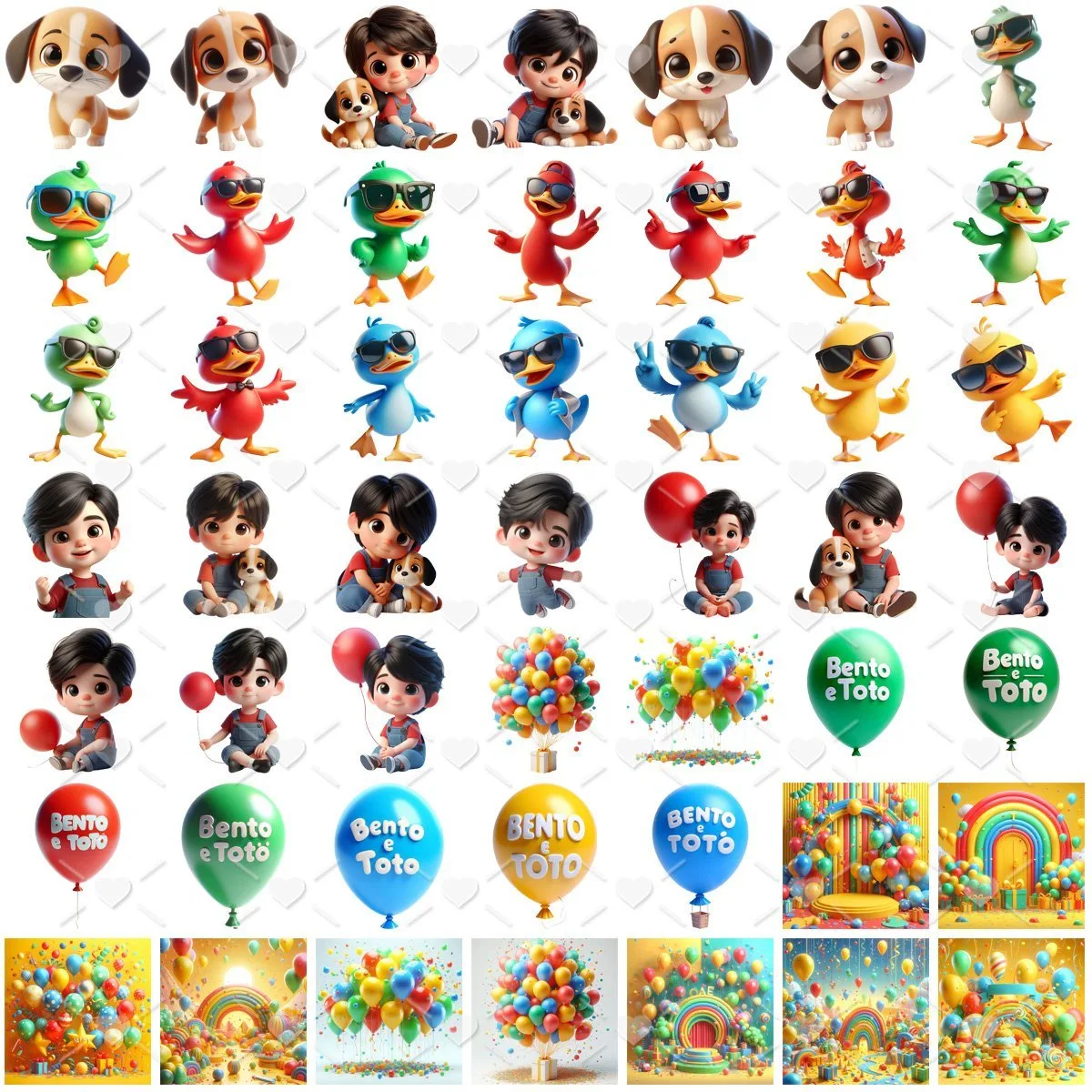 Ilustrações Png Bento e Totó Patinho Cãozinho Bebês Cute 2 Ilustrações Png Bento e Totó Patinho Cãozinho Bebês Cute