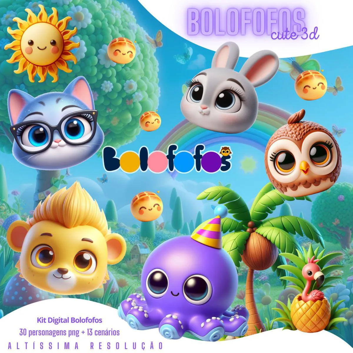 Ilustrações Png Bolofofos Buny Rick Sophie Pow Pipi Bebês