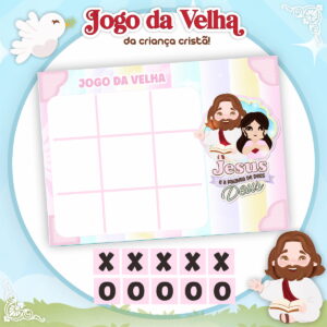 jogo da velha religioso infantil em arquivo digital