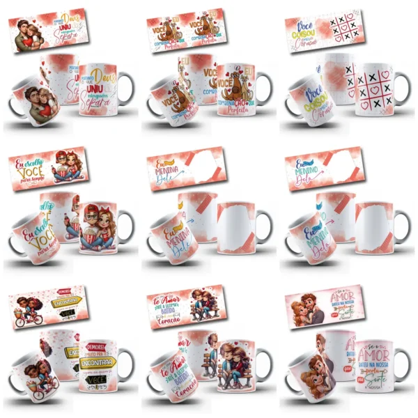 JPGs Criativos para Canecas de Amor