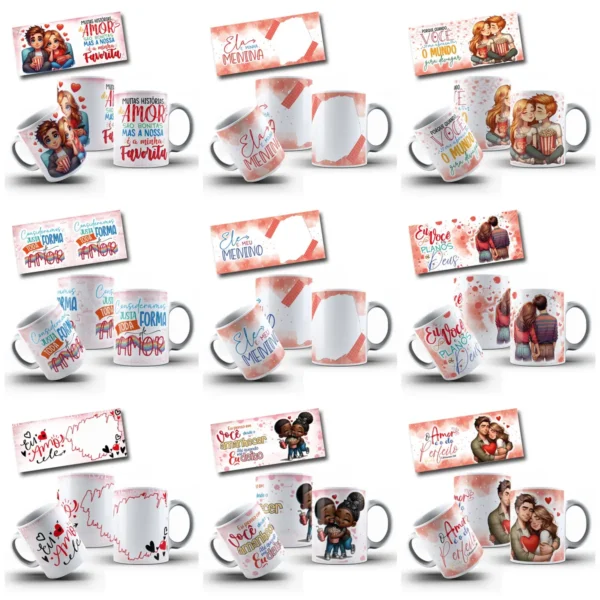 JPGs Criativos para Canecas de Amor