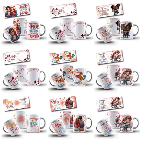 JPGs Criativos para Canecas de Amor