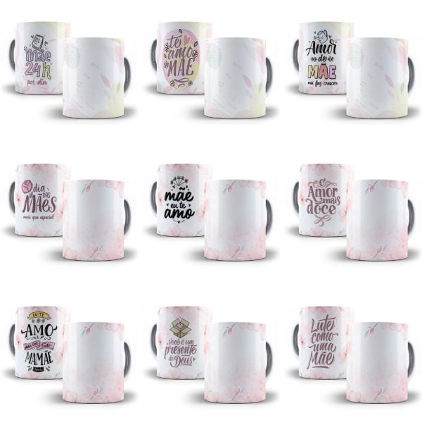 Ki Digital Mães Estampas Caneca Frases Lettering Capa Agenda