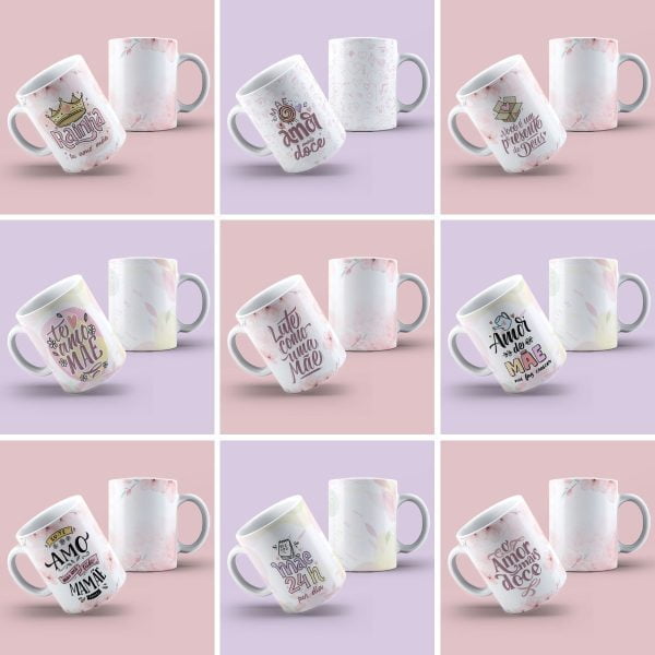 Ki Digital Mães Estampas Caneca Frases Lettering Capa Agenda