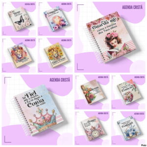 kit agenda crista 2024 com capas e miolo a5 para montar