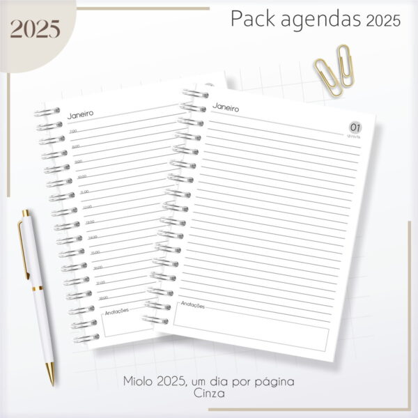 Kit Agendas Masculinas 2025 - Arquivo Digital