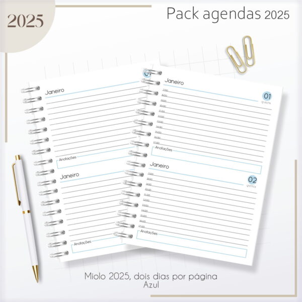 Kit Agendas Masculinas 2025 - Arquivo Digital