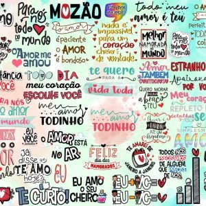 Kit Arquivos Lettering Frases Dia Dos Namoraos Amor Love Png