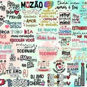 Kit Arquivos Lettering Frases Dia Dos Namoraos Amor Love Png