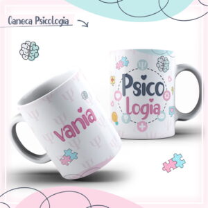 kit arte caneca psicologia arquivo digital editavel