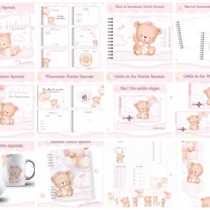 Kit Baby Ursinha Aquarela - Arquivo Digital 21 Kit Baby Ursinha Aquarela - Arquivo Digital