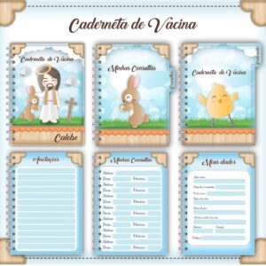 kit caderneta de vacina religiosa digital para personalizar
