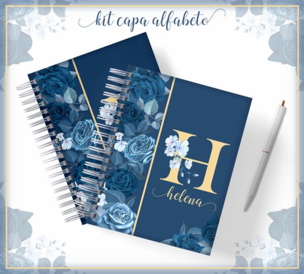 Kit Capa Alfabeto Floral - Arquivo Digital