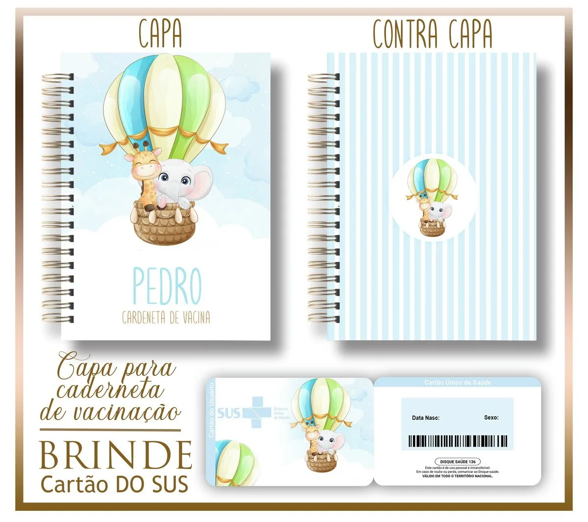 Kit Capa e Cartão Sus Animais Baloeiro - Arquivo Digital 1 Kit Capa e Cartão Sus Animais Baloeiro - Arquivo Digital