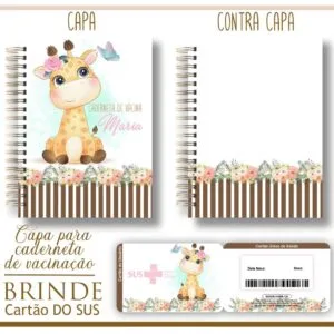 Kit Capa e Cartão Sus Girafa Baby - Arquivo Digital