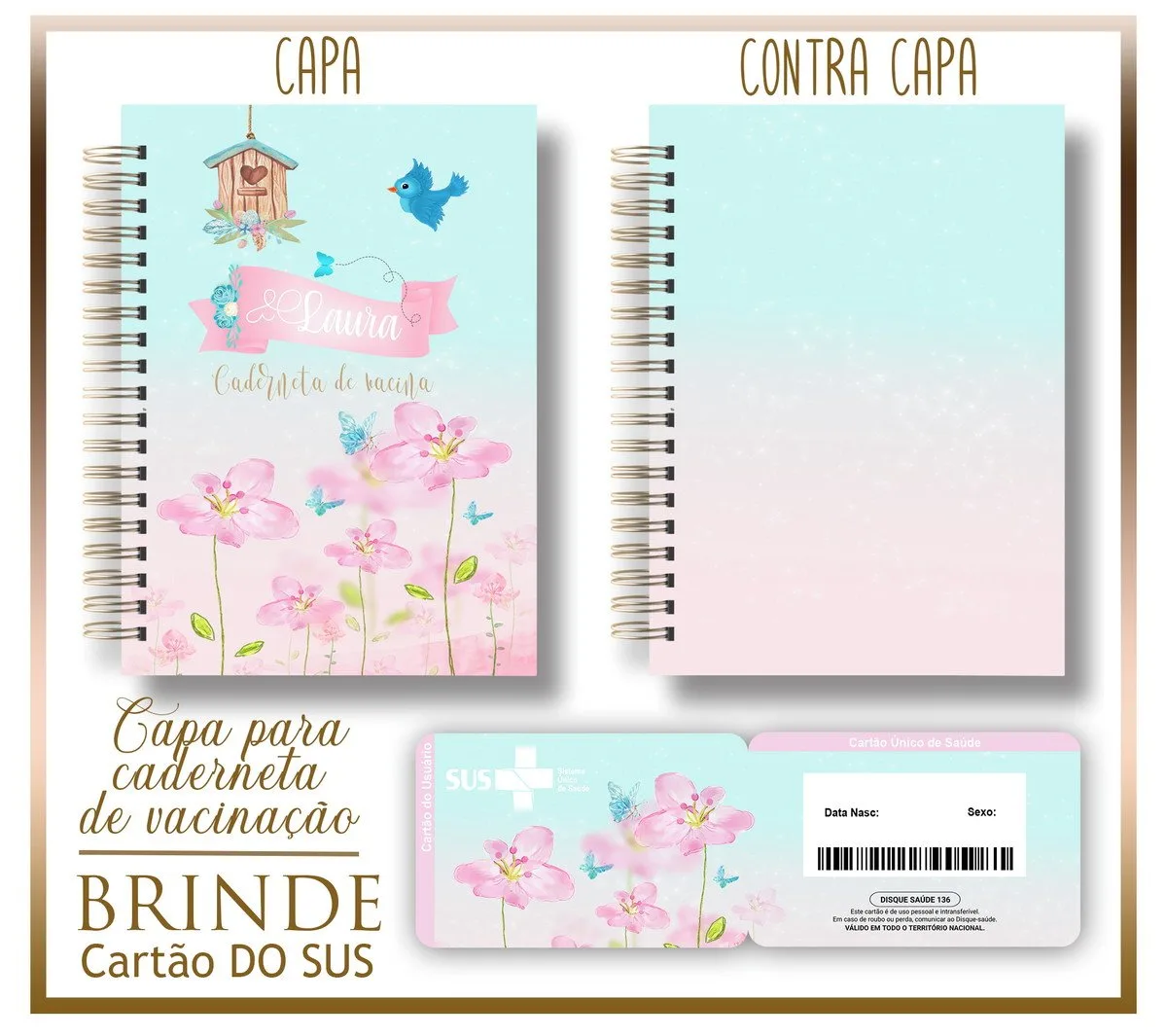 Kit Capa e Cartão Sus Jardim - Arquivo Digital 1 Kit Capa e Cartão Sus Jardim - Arquivo Digital