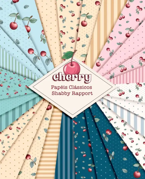 Kit Cereja Digital para Designs de Scrapbooking
