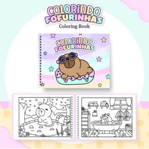 kit colorindo book digital com 3 capas e miolo em pdf e png