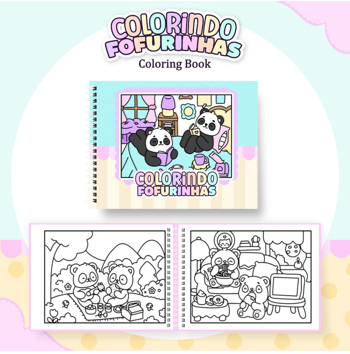 Kit Colorindo Book Digital com 3 Capas e Miolo em PDF e PNG 5 Kit Colorindo Book Digital com 3 Capas e Miolo em PDF e PNG - Imagem 5