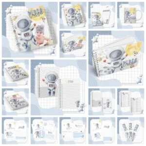 Kit Completo Maternidade Astronauta Menino - Arquivo Digital