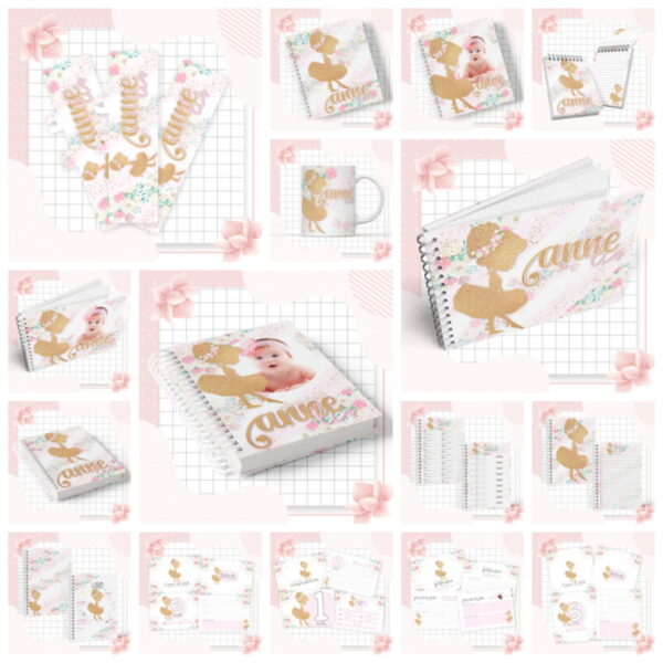 Kit Completo Maternidade Ballet - Arquivo Digital