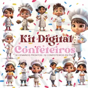 Kit Cozinheira Digital Perfeito Para Artesanato Em Png
