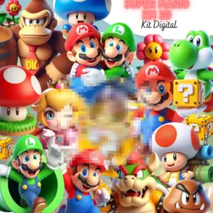 Kit Criativo Super Mario PNG para Papercraft e Scrapbooking