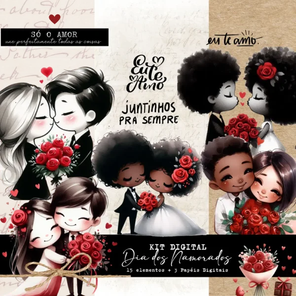 Kit de Arte Digital para Celebrar o Amor