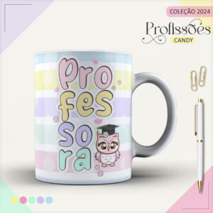 kit de artes para caneca dia dos professores feminina