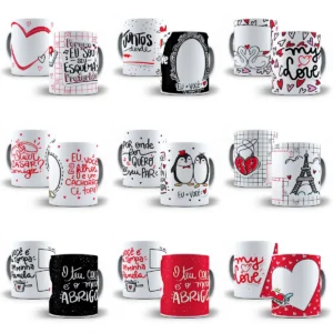 Kit de Artes para Caneca - Especial Dia dos Namorados