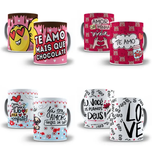 Kit de Artes para Caneca - Especial Dia dos Namorados
