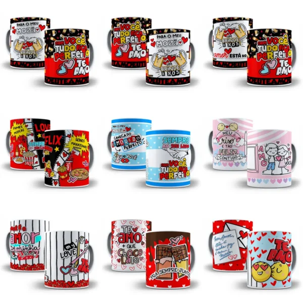 Kit de Artes para Caneca - Especial Dia dos Namorados