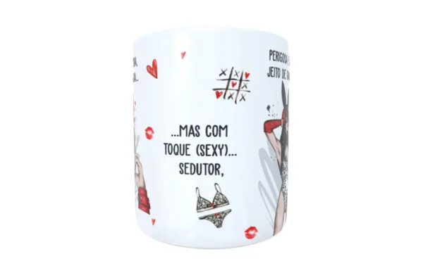 Kit de Artes para Canecas com Tema Perigosa e Linda