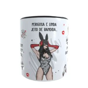 Kit de Artes para Canecas com Tema Perigosa e Linda