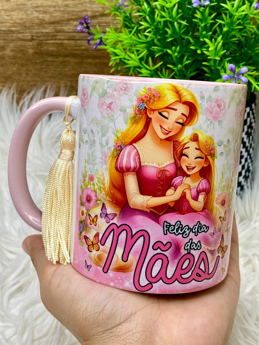 Kit de Artes para Canecas Dia das Mães Princesas 4 Kit de Artes para Canecas Dia das Mães Princesas - Imagem 4
