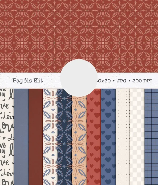 Kit de Design para Scrapbooking Amoroso